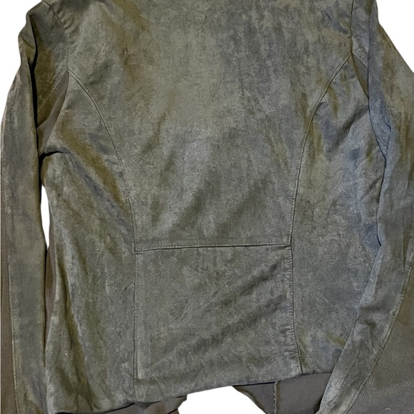 Blank NYC Mixed Media Drape Front Moto Jacket M NWOT - Picture 5 of 6